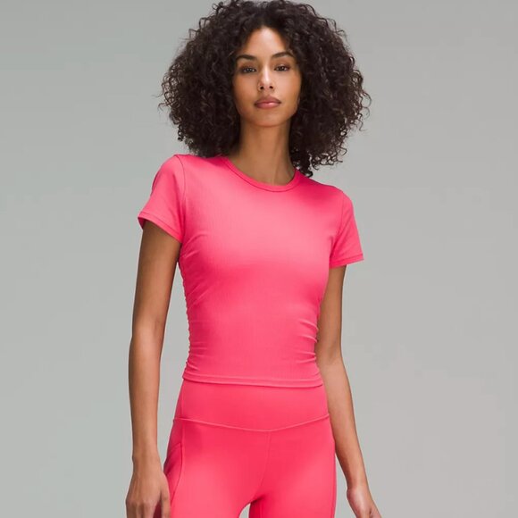 lululemon athletica Tops - Lululemon All it Takes Tee Ribbed Nulu in Glaze Pink